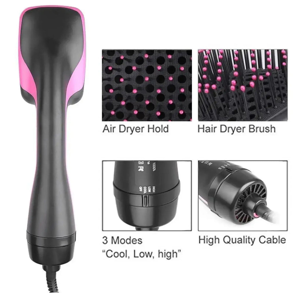2 in 1 Hair Dryer Brush, Negative Ion Hair Dryer Brush, Hot Air Brush, Hair Styling Tool for Women & Girls, Hairdressing Tool.