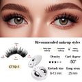 Magnetic Eyelashes with Applicator Reusable No Glue Needed Magnetic Lashes Cat Eye Natural Look Lashes Kit Easy to Wear and Remove