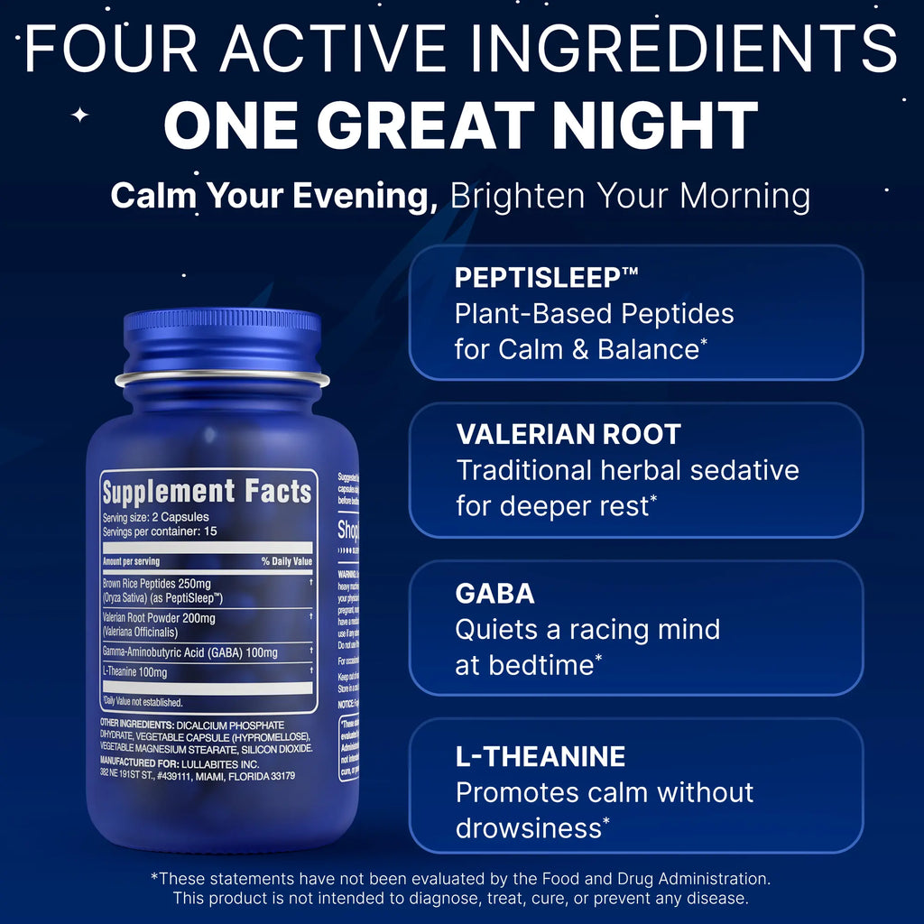 Lulla Sleep Support Capsules (Melatonin-Free)