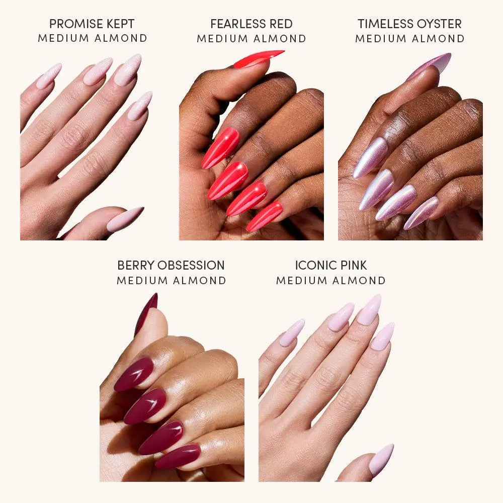 Glamnetic Medium Almond Icons 2026 Press-On Nail Collection