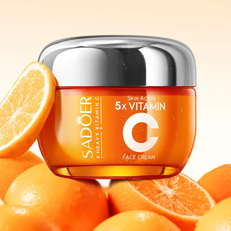 Korean Cream with 5X Vitamin C, Hydrating & Repairing Face Cream - Facial Moisturizer for Fine Lines,Wrinkles,Uneven Skin Tone, 1.76 Oz Hydrate Moisture Smoothing Moisturizing Gentle