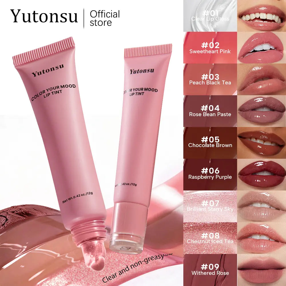 Yutonsu Vitamin C Lip Glow Oil Balm: Moisture, Shine & Hydration for Supple Lips, Suitable for All Skin Types (0.42 Oz)