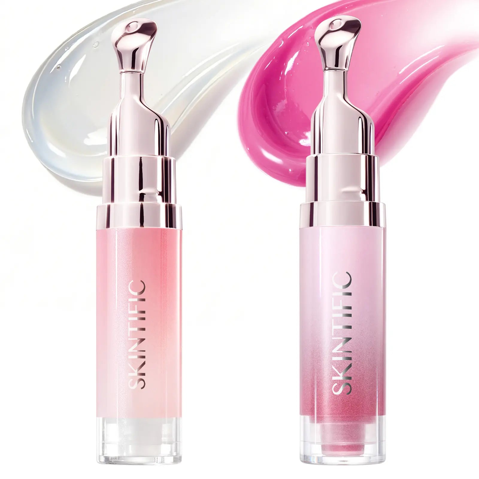 SKINTIFIC Lip Serum 2Pcs Day & Night Lip Combo – Tinted + Clear for All-Day Hydration & Overnight Repair
