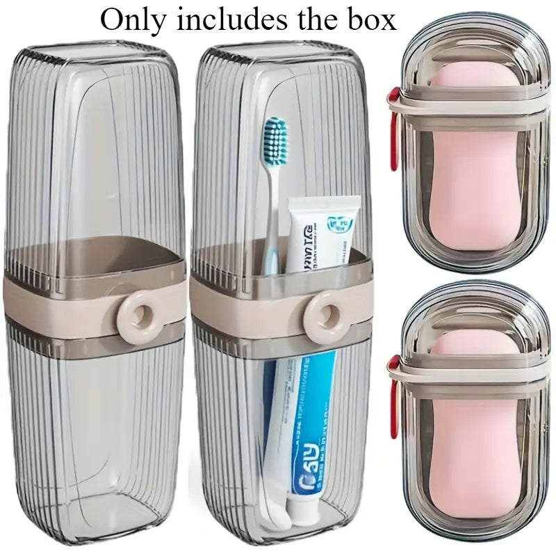 With Lid Soap Box and Toothbrush Travel Case, Portable Soap Holder, for Storing Soap and Toothbrushes, Essential Items for University Dormitories, Suitable for Bathrooms, Gyms, School Dormitories, Efficient Drainage, Tooth Brush Holder with Cover