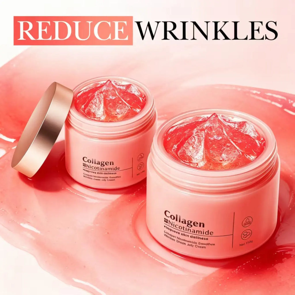 Korean Collagen Hydrating Jelly Cream 110Ml, Anti-Aging Youthful Glow, Natural Plant Formula, Deep Moisturizing, Plump Smooth Skin, Daily Facial Skincare Outdoorfun