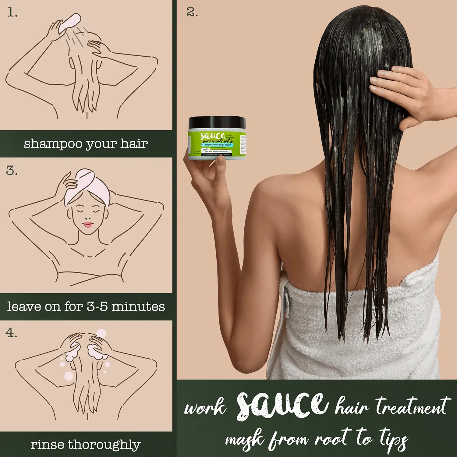 Sauce Beauty Guacamole Whip Deep Moisture Hair Mask